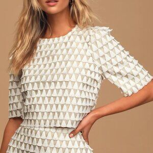 Lulu's Textured White Top